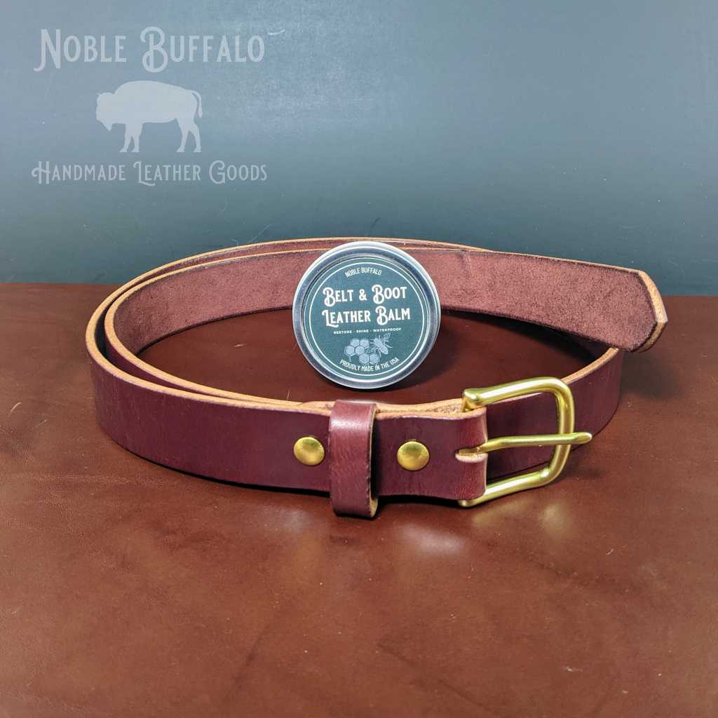 Glazed Burgundy - Wickett & Craig Leather Dress Belt Glazed Burgundy - Wickett & Craig Leather Dress Belt