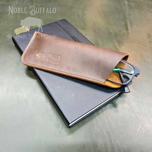 Leather Glasses Case - Glasses Protector - Readers - Made in USA - Full Grain Leather Glasses Travel Case