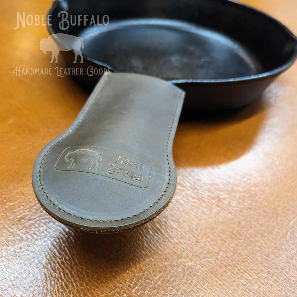 USA Leather Handle for Hot Cast Iron Skillet Handle, Hot Pot Holder, Leather Pot Holder