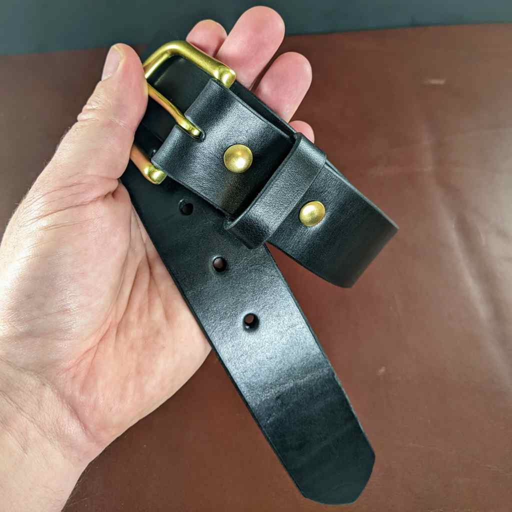 Extra Thick Men's Leather Belts Made in Missouri - English Bridle Hermann Oak