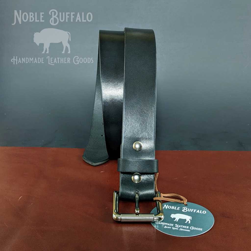 Glazed Black - Wickett & Craig Leather Dress Belt | Noble Buffalo Glazed Black - Wickett & Craig Leather Dress Belt | Noble Buffalo