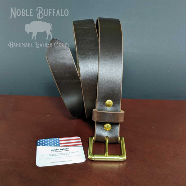 Brown Horween Chromexcel Soft Leather Belt | Noble Buffalo