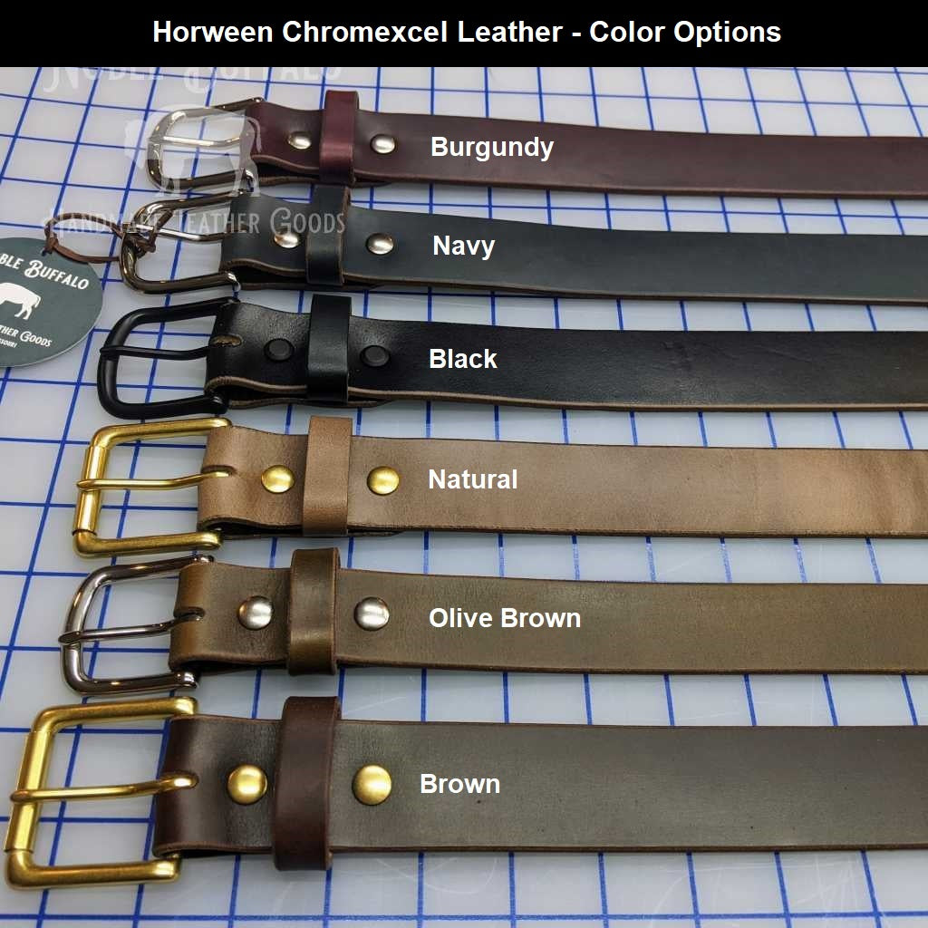 Burgundy Horween Chromexcel Soft Leather Belt | Noble Buffalo