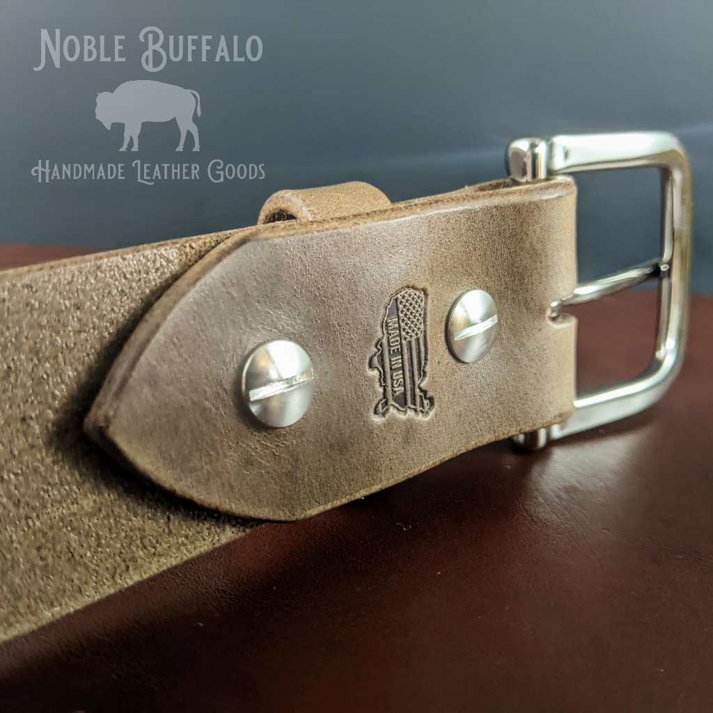 horween leather dress belt Black