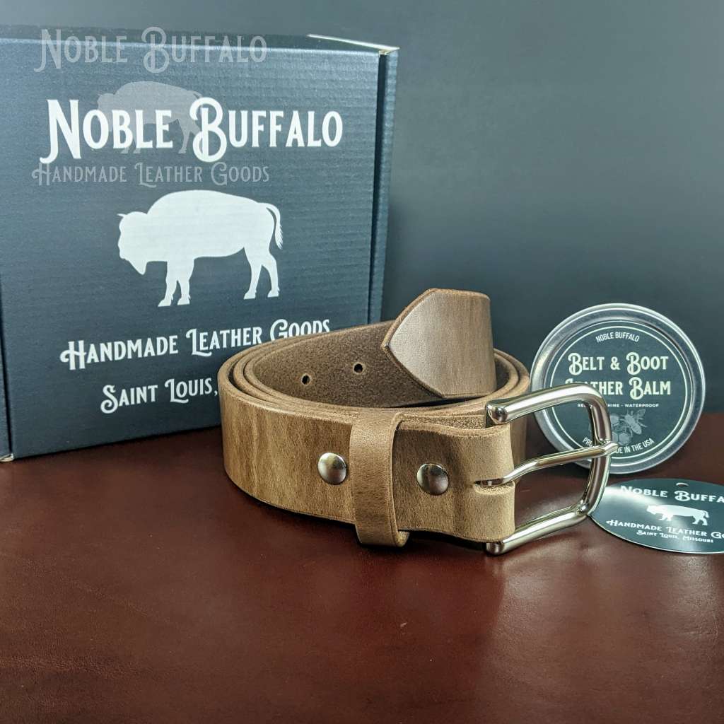horween leather dress belt Natural Horween Chromexcel Soft Leather Belt