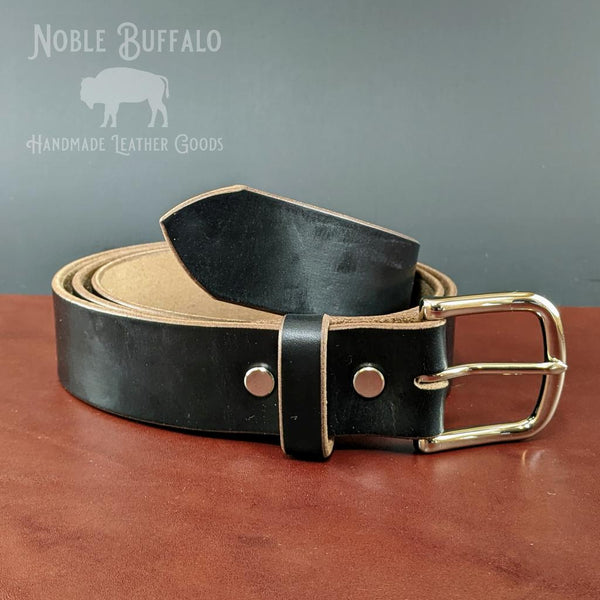 Black Horween Chromexcel Soft Leather Belt | Noble Buffalo