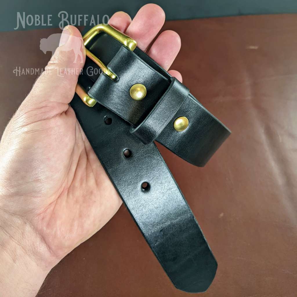 Black Thick Hermann Oak Leather Belt - "The Missouri Belt" | Noble Buffalo Black Thick Hermann Oak Leather Belt - "The Missouri Belt" | Noble Buffalo